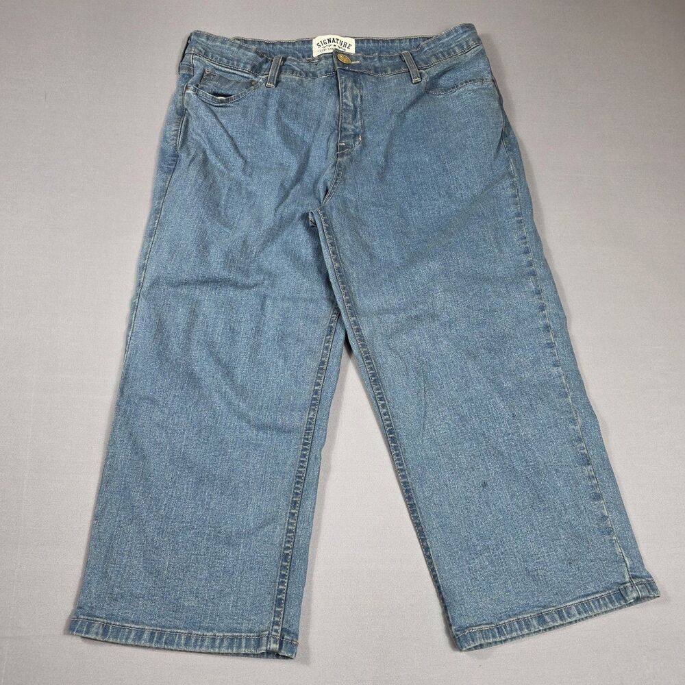 Signature By Levi Jean Capri Pants Women's (Misses) Size 14 Tobacco Coffee Hue